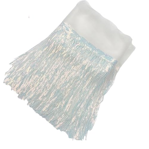 UZAMIRLEX Fransenbesatz Spitze, Polyester Pailletten Quaste Fransenbesatz 10 Yards Multicolor(1) von UZAMIRLEX