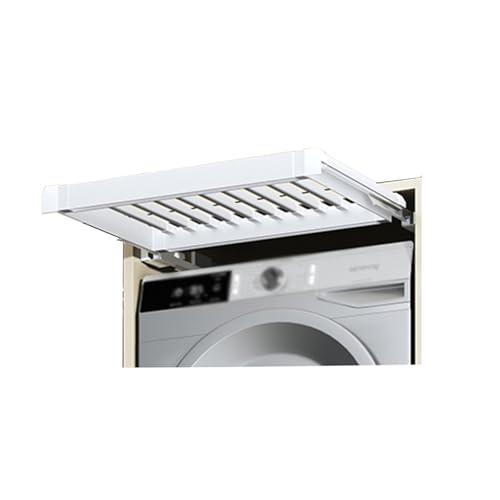 UZAMIRLEX Hosenständer, Aluminiumlegierung versteckt for Waschmaschinen-Organizer, weiß, mehrere Größen(564-614mm) von UZAMIRLEX