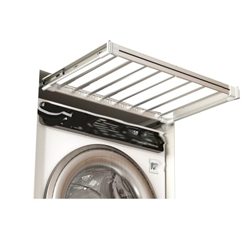 UZAMIRLEX Hosenständer, Ausziehbarer Hosenschubladen-Wäscheständer aus Aluminium und ABS, schwarz-weiß, Kleiderschrank/Waschmaschine in Mehreren Größen(White,450-600mm) von UZAMIRLEX