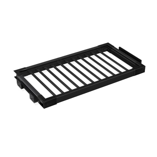 UZAMIRLEX Hosenständer, Verstellbarer, versteckter Wäscheständer aus Aluminiumlegierung, 450–1200 mm, Schwarz/Weiß(Black,450-650mm) von UZAMIRLEX