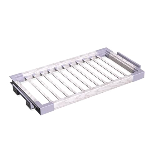 UZAMIRLEX Hosenständer, Verstellbarer, versteckter Wäscheständer aus Aluminiumlegierung, 450–1200 mm, Schwarz/Weiß(White,450-650mm) von UZAMIRLEX