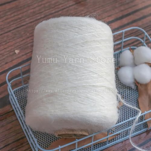 UZAMIRLEX Leichtes, hypoallergenes Doppelstrick-Häkelgarn zu 500 g/1 Stück superweiches warmes Häkel-Kaschmir-Mohair-Garn Handstrickwolle Acryl Anti-Pilling-Pullover-Schal-Faden(No.140) von UZAMIRLEX