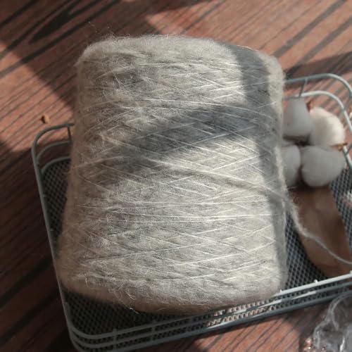 UZAMIRLEX Leichtes, hypoallergenes Doppelstrick-Häkelgarn zu 500 g/1 Stück superweiches warmes Häkel-Kaschmir-Mohair-Garn Handstrickwolle Acryl Anti-Pilling-Pullover-Schal-Faden(No.x46) von UZAMIRLEX