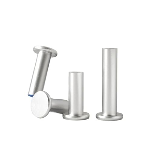 UZAMIRLEX Massive Nietenschrauben, GB109 Aluminiumlegierung Voller Senkkopf Selbstverschließender Niet M2-M8 Packung mit 510 Stück(5mm,M4 (50pcs)) von UZAMIRLEX