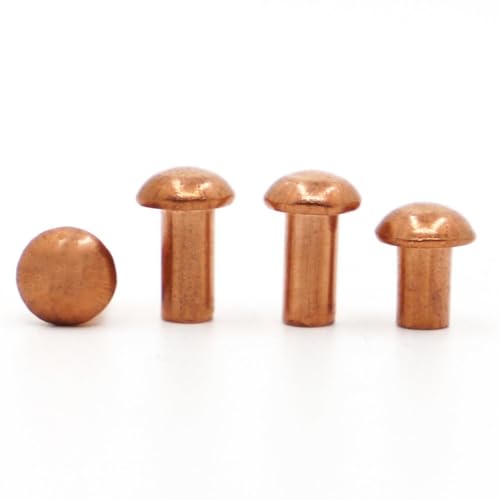 UZAMIRLEX Massive Nietenschrauben, Selbstverschließende Nieten aus Kupferlegierung, M1,5–M8, mehrere Längen, 3–40 mm, sortierte Packung(5mm,M8 1pc) von UZAMIRLEX