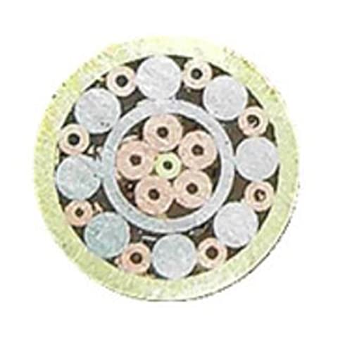 UZAMIRLEX Mosaik-Stiftnieten, Mosaikstift Nieten Griff Schraube Messing Stahl Kupfer 6mm Durchmesser Multicolor(No.9) von UZAMIRLEX