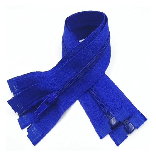 UZAMIRLEX Nylon-Reißverschlüsse, Reißverschlüsse, 5 Stück, Reißverschluss mit offenem Ende, 20–60 cm, geeignet for den Nähprozess von Kleidungsstücken(Dark Blue,30CM-5PCS) von UZAMIRLEX