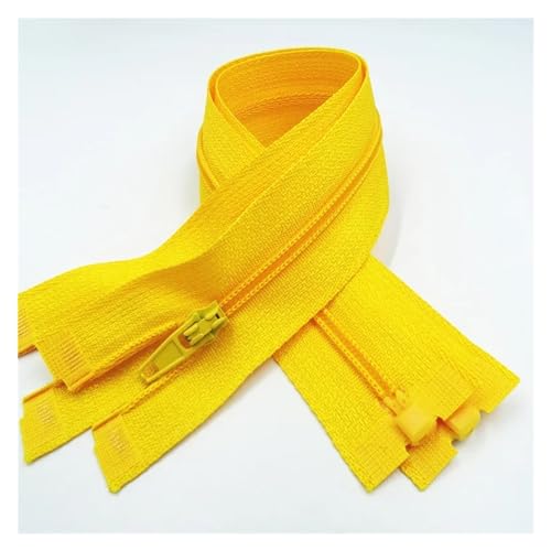 UZAMIRLEX Nylon-Reißverschlüsse, Reißverschlüsse, 5 Stück, Reißverschluss mit offenem Ende, 20–60 cm, geeignet for den Nähprozess von Kleidungsstücken(Golden,35CM-5PCS) von UZAMIRLEX
