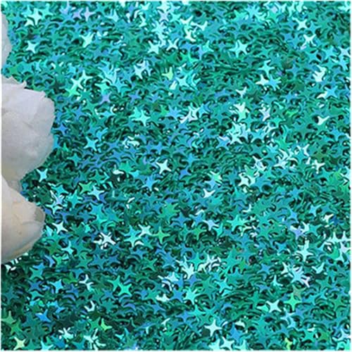 UZAMIRLEX Pailletten zum Basteln, 10g ultradünne lose Pailletten for Handwerk Glitter Mini Silber Stern Pailletten Eo-freundlich(Dark Green) von UZAMIRLEX