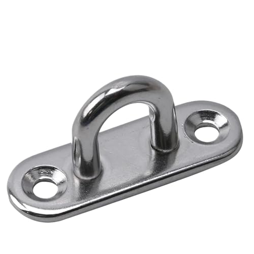 UZAMIRLEX Quadratische Pad-Ösenplatte, 1/3/5 stücke Montieren Wand U Boot Decke Aufhänger Ring Garage Hängematte Pad Auge Platte(5pcs 304 m5) von UZAMIRLEX