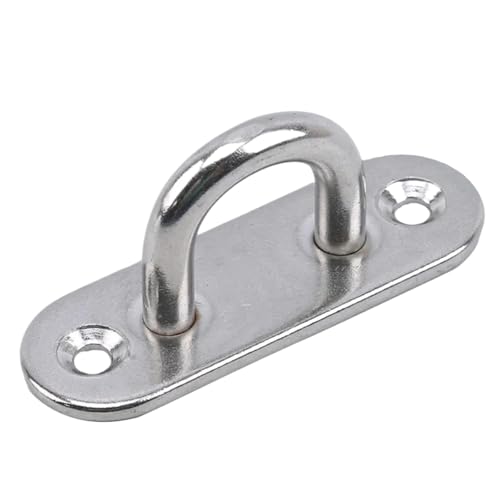 UZAMIRLEX Quadratische Pad-Ösenplatte, 1/3/5 stücke Montieren Wand U Boot Decke Aufhänger Ring Garage Hängematte Pad Auge Platte(5pcs 304 m6) von UZAMIRLEX