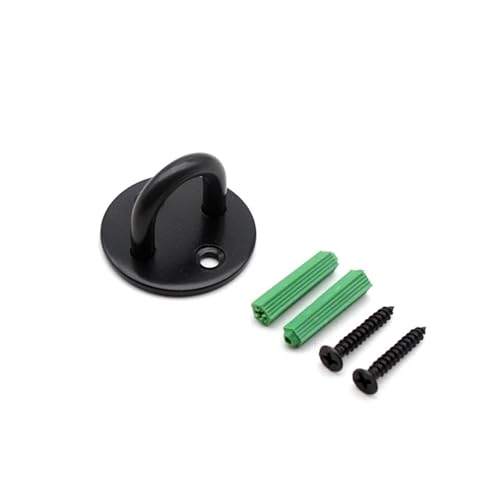 UZAMIRLEX Quadratische Pad-Ösenplatte, 1pc Decke Haken mit Schraube Heavy Duty U-Form Klammer Ring Aufhänger(Black M) von UZAMIRLEX