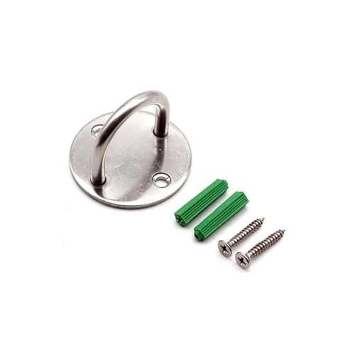 UZAMIRLEX Quadratische Pad-Ösenplatte, 1pc Decke Haken mit Schraube Heavy Duty U-Form Klammer Ring Aufhänger(Silver L) von UZAMIRLEX