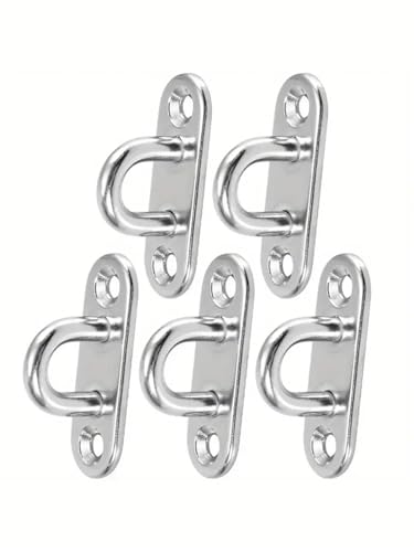 UZAMIRLEX Quadratische Pad-Ösenplatte, 5 Stück Hochleistungshaken – Wand- und Deckenmontage, U-Boot-Design(5pcs) von UZAMIRLEX
