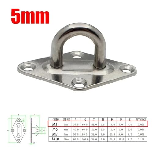 UZAMIRLEX Quadratische Pad-Ösenplatte, Deckenringhaken Schraubösenhaken Bootsnagelring 2,36 Zoll / 60 mm UZAMIRLEX Quadratische Pad-Ösenplatte, Deckenringhaken Schraubösenhaken Bootsnagelring 2,36 Zoll / 60 mm von UZAMIRLEX