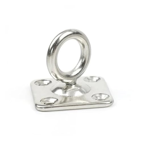 UZAMIRLEX Quadratische Pad-Ösenplatte, Ösenplatte Decktürschnalle Nagelring Wandhaken Deckenmontagehaken(360 Rotate,8mm) von UZAMIRLEX