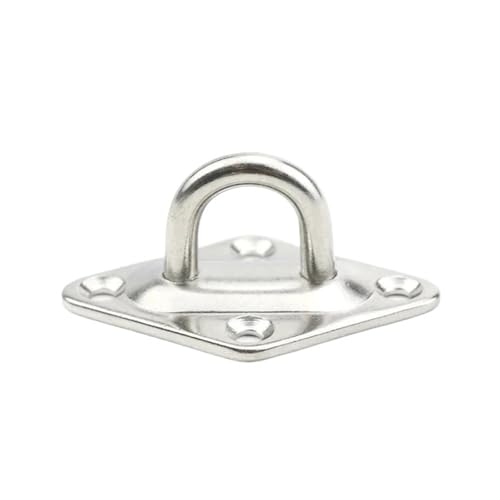 UZAMIRLEX Quadratische Pad-Ösenplatte, Ösenplatte Decktürschnalle Nagelring Wandhaken Deckenmontagehaken(Diamond,6mm) von UZAMIRLEX