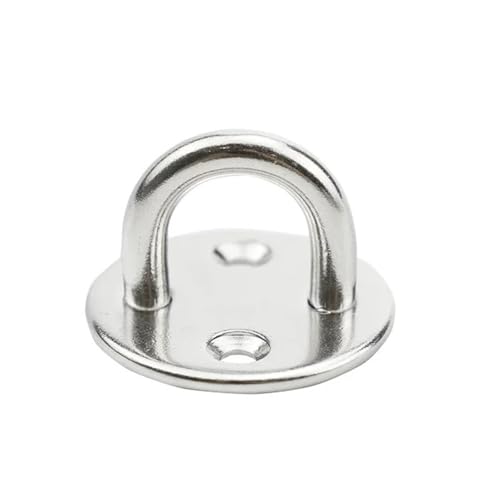 UZAMIRLEX Quadratische Pad-Ösenplatte, Ösenplatte Decktürschnalle Nagelring Wandhaken Deckenmontagehaken(Round,6mm) von UZAMIRLEX