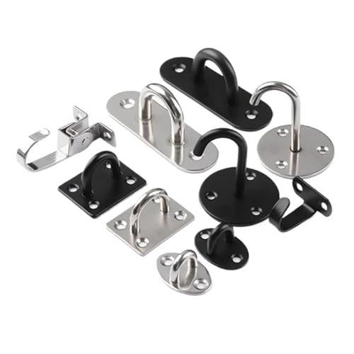 UZAMIRLEX Quadratische Pad-Ösenplatte, Rechteckige Ösenplatten, Metallhaken mit Nagelringen, Deckschnallennägel(A8) von UZAMIRLEX