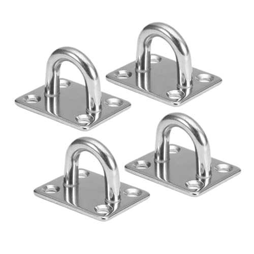 UZAMIRLEX Quadratische Pad-Ösenplatte, Robuster Sonnenschutz for Decke und Wand, for Boote und Yachten, 5 mm/6 mm/8 mm, 4 Stück(304 M6) von UZAMIRLEX