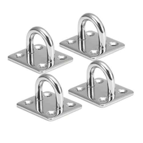 UZAMIRLEX Quadratische Pad-Ösenplatte, Robuster Sonnenschutz for Decke und Wand, for Boote und Yachten, 5 mm/6 mm/8 mm, 4 Stück(304 M8) von UZAMIRLEX