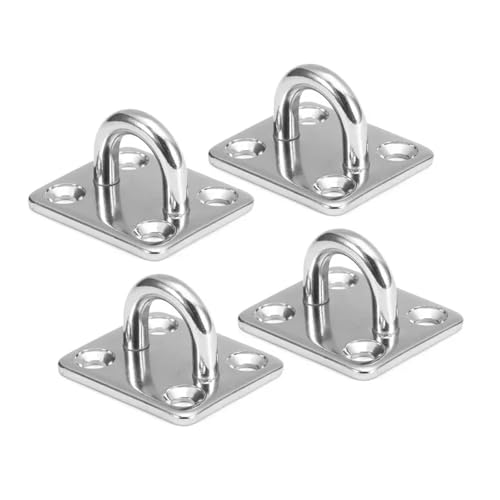 UZAMIRLEX Quadratische Pad-Ösenplatte, Robuster Sonnenschutz for Decke und Wand, for Boote und Yachten, 5 mm/6 mm/8 mm, 4 Stück(316 M5) von UZAMIRLEX