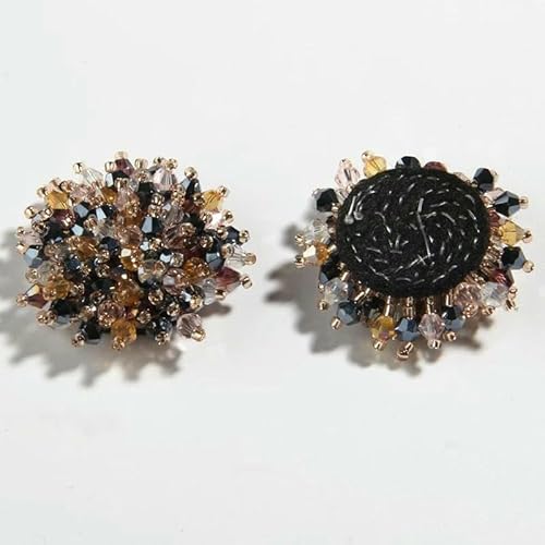 UZAMIRLEX Runde Strassknöpfe, 1,4 Zoll runde Strassknöpfe, Zinklegierung, Flache Rückseite, Mehrfarbig, 200 Stück(E22,50PCS) von UZAMIRLEX
