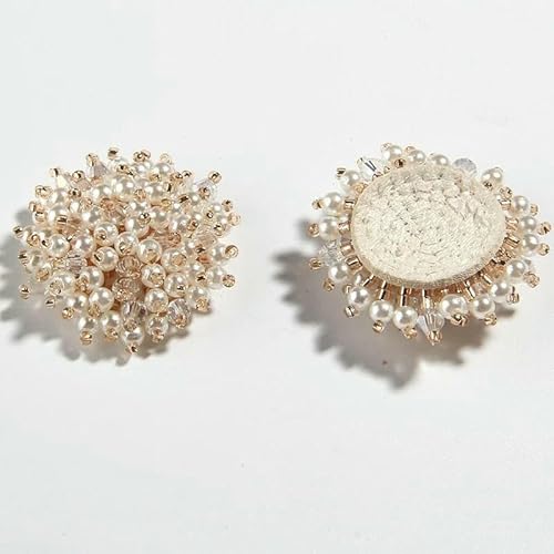 UZAMIRLEX Runde Strassknöpfe, 1,4 Zoll runde Strassknöpfe, Zinklegierung, Flache Rückseite, Mehrfarbig, 200 Stück(E24,50PCS) von UZAMIRLEX