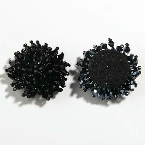 UZAMIRLEX Runde Strassknöpfe, 1,4 Zoll runde Strassknöpfe, Zinklegierung, Flache Rückseite, Mehrfarbig, 200 Stück(E27,50PCS) von UZAMIRLEX