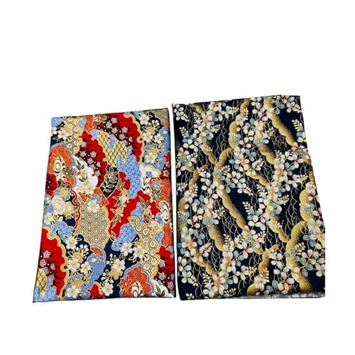 UZAMIRLEX Wrapping Stoff Tasche, 70 * 70CM 5/10PCS Rot Blau Blume Wiederverwendbare Geschenkpapier(Mix,70 * 70cm 10PCS) von UZAMIRLEX