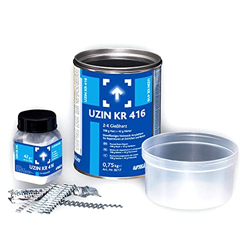 UZIN KR 416 2-K Gießharz Dünnflüssiges Vielzweck-Acrylatharz für Reparaturen an Estrichen und Beton | Reparatur set | estrichklammern | 750 g UZIN KR 416 2-K Gießharz Dünnflüssiges Vielzweck-Acrylatharz für Reparaturen an Estrichen und Beton | Reparatur set | estrichklammern | 750 g von UZIN