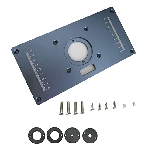 UZSPAC Aluminium Frästisch EinlegeplattePlatte 235mm*120mm*7.5mm für Holzbearbeitung Bänke Router Platte Holz Werkzeuge Fräsen Trimmen Maschine mit 4 Ringen UZSPAC Aluminium Frästisch EinlegeplattePlatte 235mm*120mm*7.5mm für Holzbearbeitung Bänke Router Platte Holz Werkzeuge Fräsen Trimmen Maschine mit 4 Ringen von UZSPAC