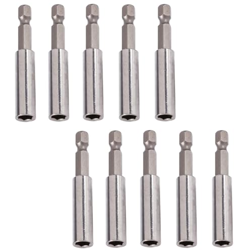 10-teiliger Bit Halter Set Magnetic,1/4 Zoll Verlängerung für Akku Schraubendreher 75mm von Uacen