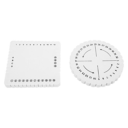 Uadme 2 Stück runde quadratische Kumihimo-Scheiben, Makramee, geflochtene Kordel, Armband, handgefertigte Webscheibe Uadme 2 Stück runde quadratische Kumihimo-Scheiben, Makramee, geflochtene Kordel, Armband, handgefertigte Webscheibe von Uadme