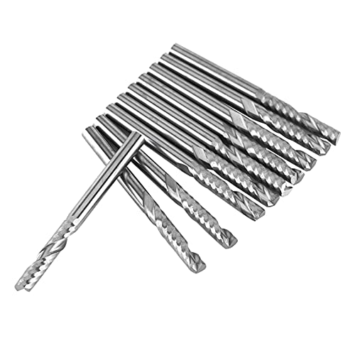 Uadme Fräser für Einzelflöte, 10 Stück Fräser aus Wolframcarbid, 4 mm, CNC, rotierende Burrs, Fräs-Bits, für Holz und Acryl Uadme Fräser für Einzelflöte, 10 Stück Fräser aus Wolframcarbid, 4 mm, CNC, rotierende Burrs, Fräs-Bits, für Holz und Acryl von Uadme