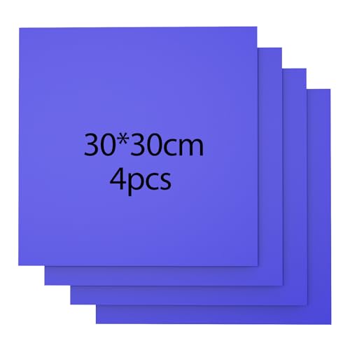 Uadme Holz für Lasergravur, 4 Stück 30 * 30cm Leimholzplatte Sperrholz 3mm, Farbige Sperrholzplatte Unbehandeltes Holz für Lasergravur Laserschneiden Modellbau (Lila) von Uadme