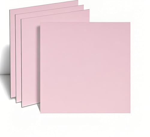 Uadme Holz für Lasergravur, 4 Stück 30 * 30cm Leimholzplatte Sperrholz 3mm, Farbige Sperrholzplatte Unbehandeltes Holz für Lasergravur Laserschneiden Modellbau (Rosa) von Uadme
