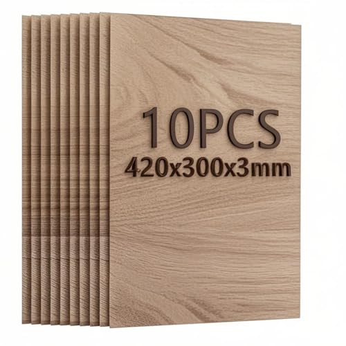 Uadme Sperrholz Nussbaum 3mm, 10 Stück A3 Holz zum Lasern, 420x300mm Sperrholzplatte Unbehandeltes Holz für DIY Basteln, Malen, Brandmalerei, Heimdekoration, Laserbearbeitung Und Modellbau Uadme Sperrholz Nussbaum 3mm, 10 Stück A3 Holz zum Lasern, 420x300mm Sperrholzplatte Unbehandeltes Holz für DIY Basteln, Malen, Brandmalerei, Heimdekoration, Laserbearbeitung Und Modellbau von Uadme