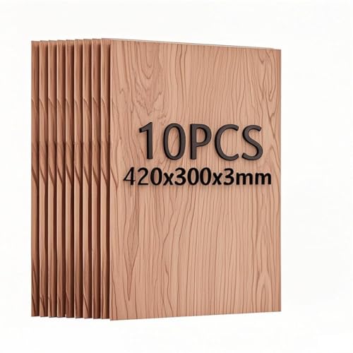 Uadme Sperrholz Palisander 3mm, 10 Stück A3 Holz zum Lasern, 420x300mm Sperrholzplatte Unbehandeltes Holz für DIY Basteln, Malen, Brandmalerei, Heimdekoration, Laserbearbeitung Und Modellbau Uadme Sperrholz Palisander 3mm, 10 Stück A3 Holz zum Lasern, 420x300mm Sperrholzplatte Unbehandeltes Holz für DIY Basteln, Malen, Brandmalerei, Heimdekoration, Laserbearbeitung Und Modellbau von Uadme