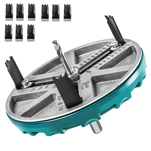 Verstellbares Lochsägen-Set mit 12 Klingen, Rundem Lochöffner-Werkzeug für die Holzbearbeitung, 4,6–12,7 Cm Stanzdurchmesser Verstellbares Lochsägen-Set mit 12 Klingen, Rundem Lochöffner-Werkzeug für die Holzbearbeitung, 4,6–12,7 Cm Stanzdurchmesser von Uadme