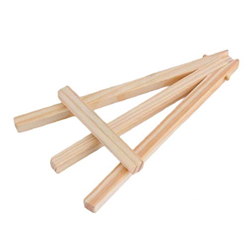 Uayasily Mini-Holz-staffelei Adjustable Künstler Staffelei Dreieck-Karten-ausstellungsstand Tragbare Display Rack-anzeigen-Halter 15 * 8cm von Uayasily