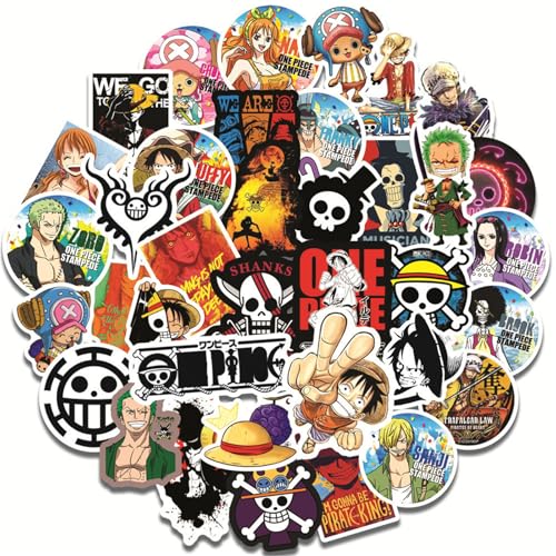 One Piece Aufkleber, One Piece Sticker, 100 Pcs Wasserdicht Sticker Ubephant Style Decals Computer Skateboard Gepäck Aufkleber Geschenke für Kinder von Ubephant