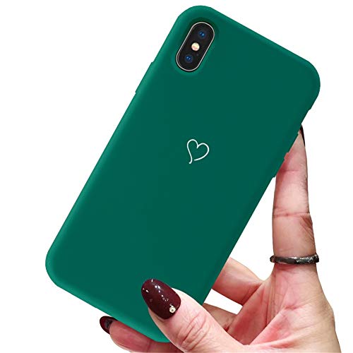 Ubeshine Hülle für iPhone XS, Hülle Case für iPhone XS Kreatives 3D Muster Schutzhülle Ultra dünn TPU Silikon Handyhülle Bumper für iPhone XS Chic Bling Herz Kratzfest Schutzhülle für iPhone XS/X von Ubeshine