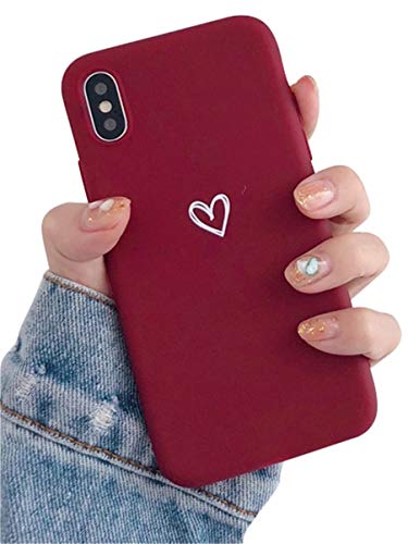 Ubeshine Hülle für iPhone XS, Hülle Case für iPhone XS Kreatives 3D Muster Schutzhülle Ultra dünn TPU Silikon Handyhülle Bumper für iPhone XS Chic Bling Herz Kratzfest Schutzhülle für iPhone XS/X von Ubeshine