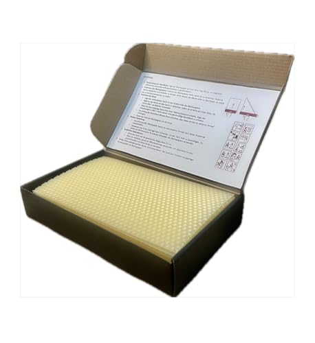 Bienenwachs Kerzen Bastelset – 10 Bienenwachsplatten 20x12 cm – Natürliches Kerzen Selber Machen Set Kinder – Umweltfreundliche Beeswax Candles DIY für Zuhause & Schule (Weißer) von Ubswax