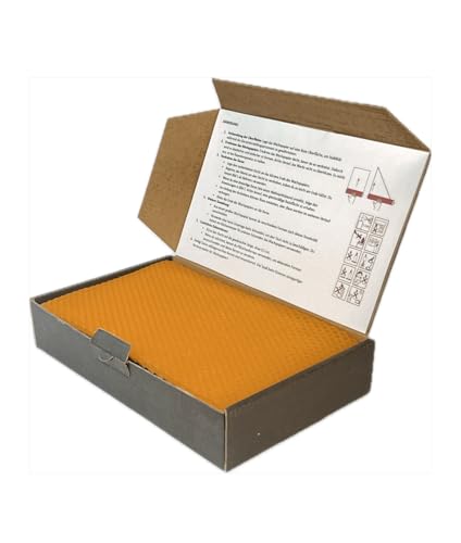 Ubswax Bienenwachs Kerzen Bastelset – 10 Bienenwachsplatten 20x12 cm – Natürliches Kerzen Selber Machen Set Kinder – Umweltfreundliche Beeswax Candles DIY für Zuhause & Schule (Orange) von Ubswax