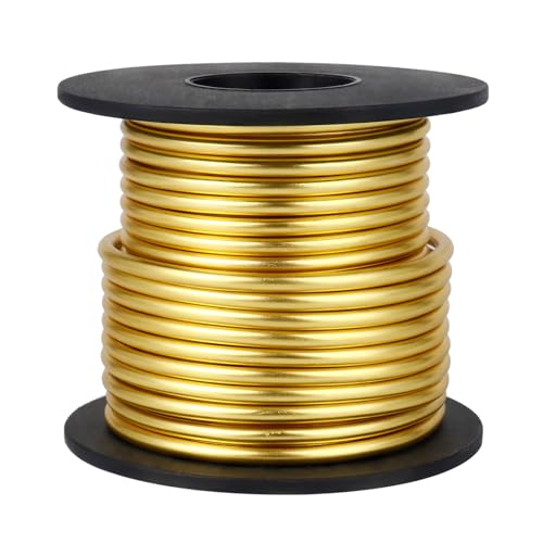 Aluminiumdraht zum Basteln, 8 Gauge, 3 mm, goldfarben, biegbar, flexibel, Aluminium-Anker-Basteldraht, Rolle für Modellierung, DIY, Handwerk, Schmuckherstellung Aluminiumdraht zum Basteln, 8 Gauge, 3 mm, goldfarben, biegbar, flexibel, Aluminium-Anker-Basteldraht, Rolle für Modellierung, DIY, Handwerk, Schmuckherstellung von Ucevi