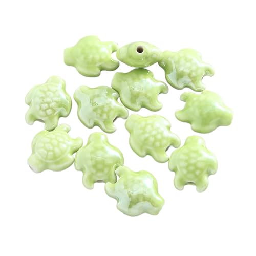 10 Stück Keramik-Schildkröten-Perlen, Abstandshalter für Schmuckherstellung, DIY, Armband, Halskette, Zubehör 10 Stück Keramik-Schildkröten-Perlen, Abstandshalter für Schmuckherstellung, DIY, Armband, Halskette, Zubehör von Uclac