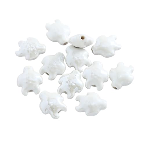 10 Stück Keramik-Schildkröten-Perlen, Abstandshalter für Schmuckherstellung, DIY, Armband, Halskette, Zubehör 10 Stück Keramik-Schildkröten-Perlen, Abstandshalter für Schmuckherstellung, DIY, Armband, Halskette, Zubehör von Uclac