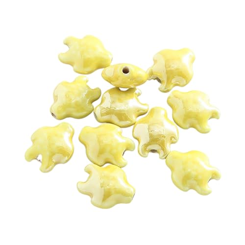 10 Stück Keramik-Schildkröten-Perlen, Abstandshalter für Schmuckherstellung, DIY, Armband, Halskette, Zubehör 10 Stück Keramik-Schildkröten-Perlen, Abstandshalter für Schmuckherstellung, DIY, Armband, Halskette, Zubehör von Uclac